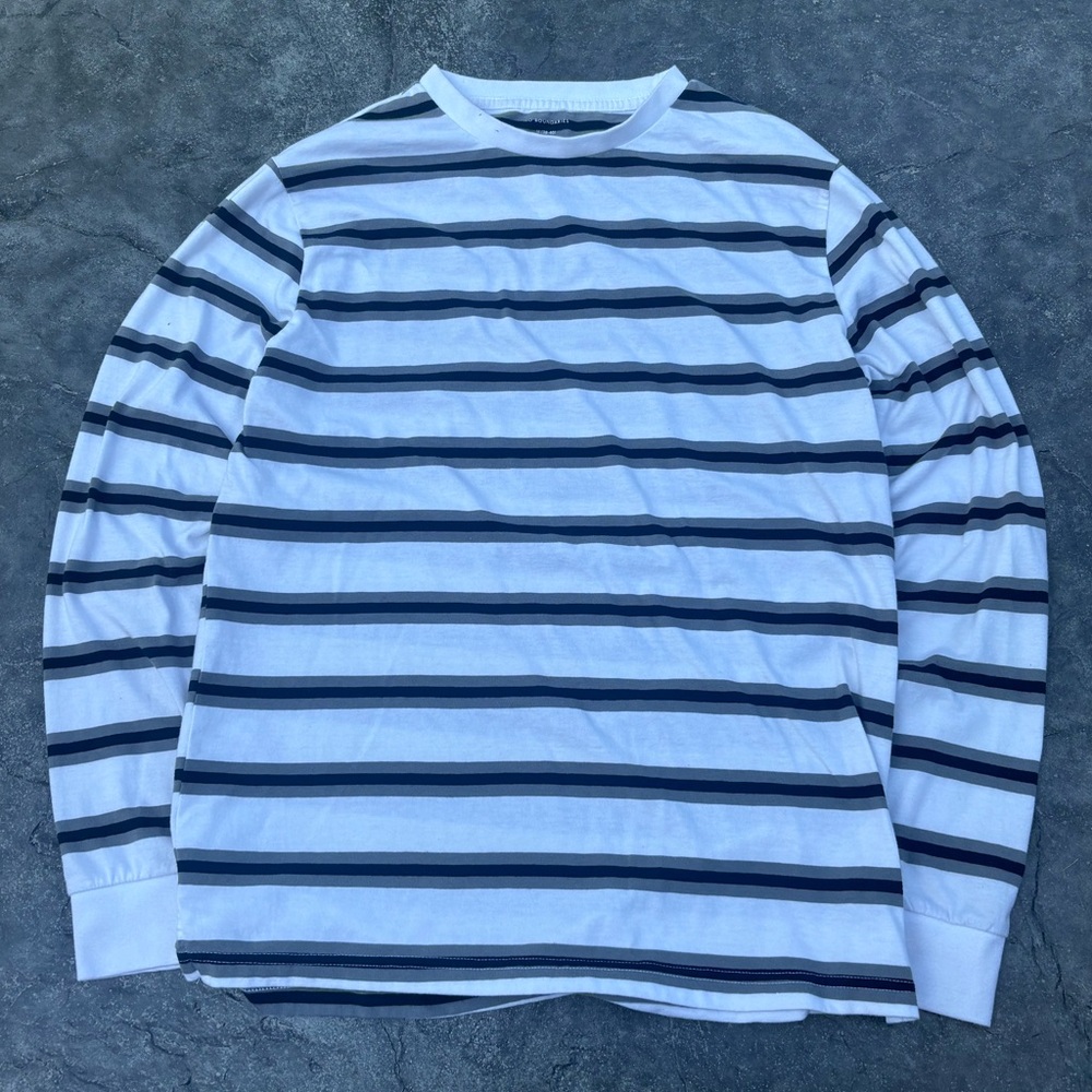 No Boundaries Y2K Striped Skater Grunge Longsleeve